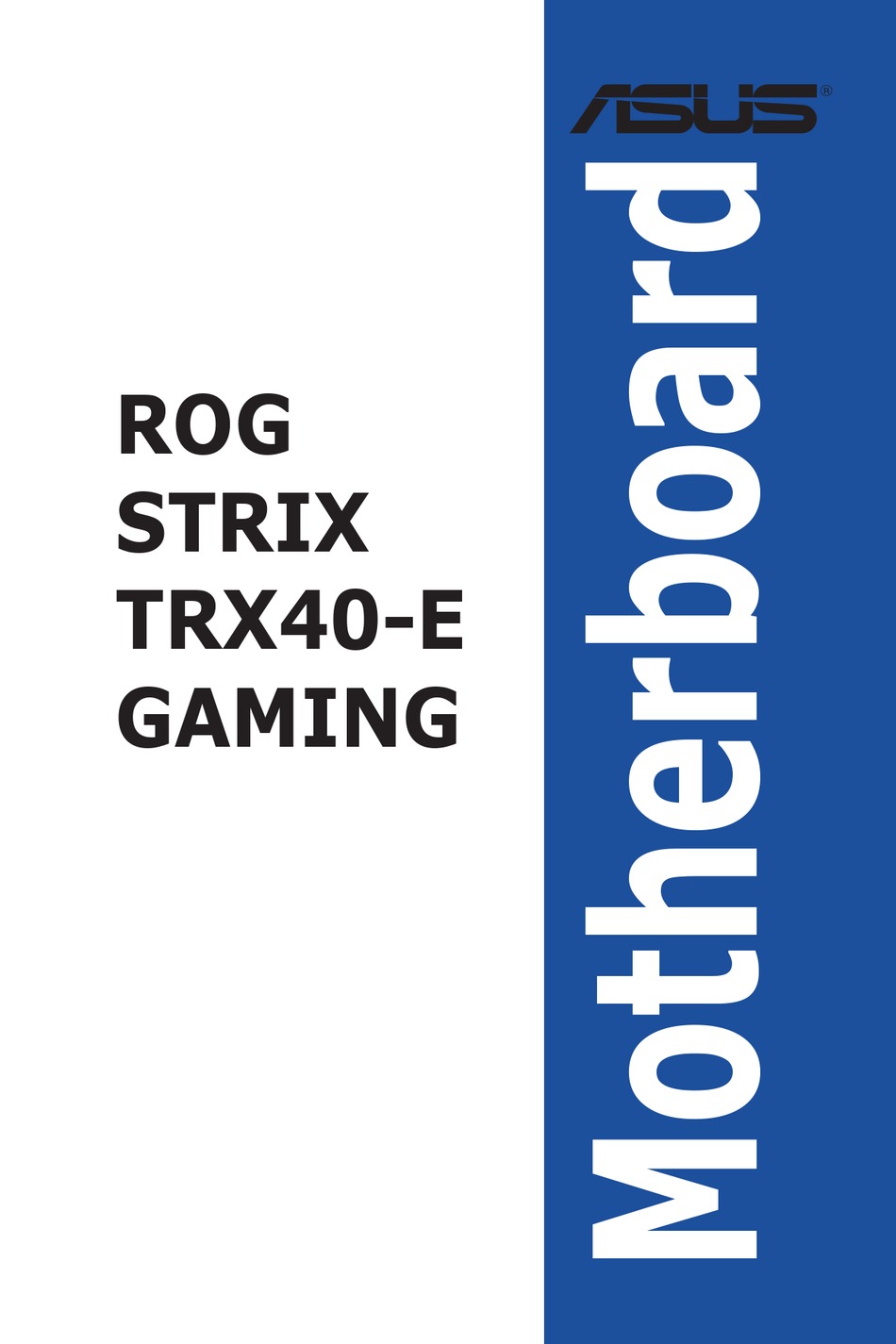 ASUS ROG STRIX TRX40-E GAMING MANUAL Pdf Download | ManualsLib