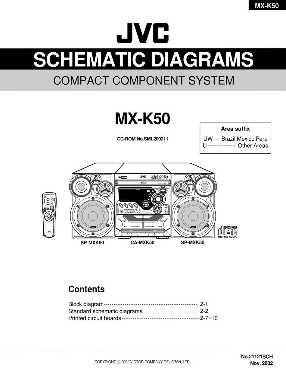 JVC MX-K50 SCHEMATIC DIAGRAMS Pdf Download | ManualsLib