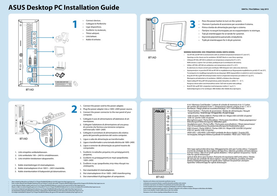 ASUS BT1AD INSTALLATION MANUAL Pdf Download ManualsLib