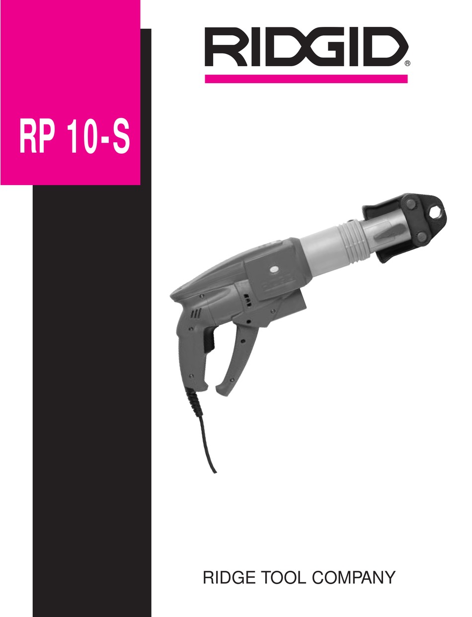 RIDGID RP 10S OPERATING INSTRUCTIONS MANUAL Pdf Download ManualsLib