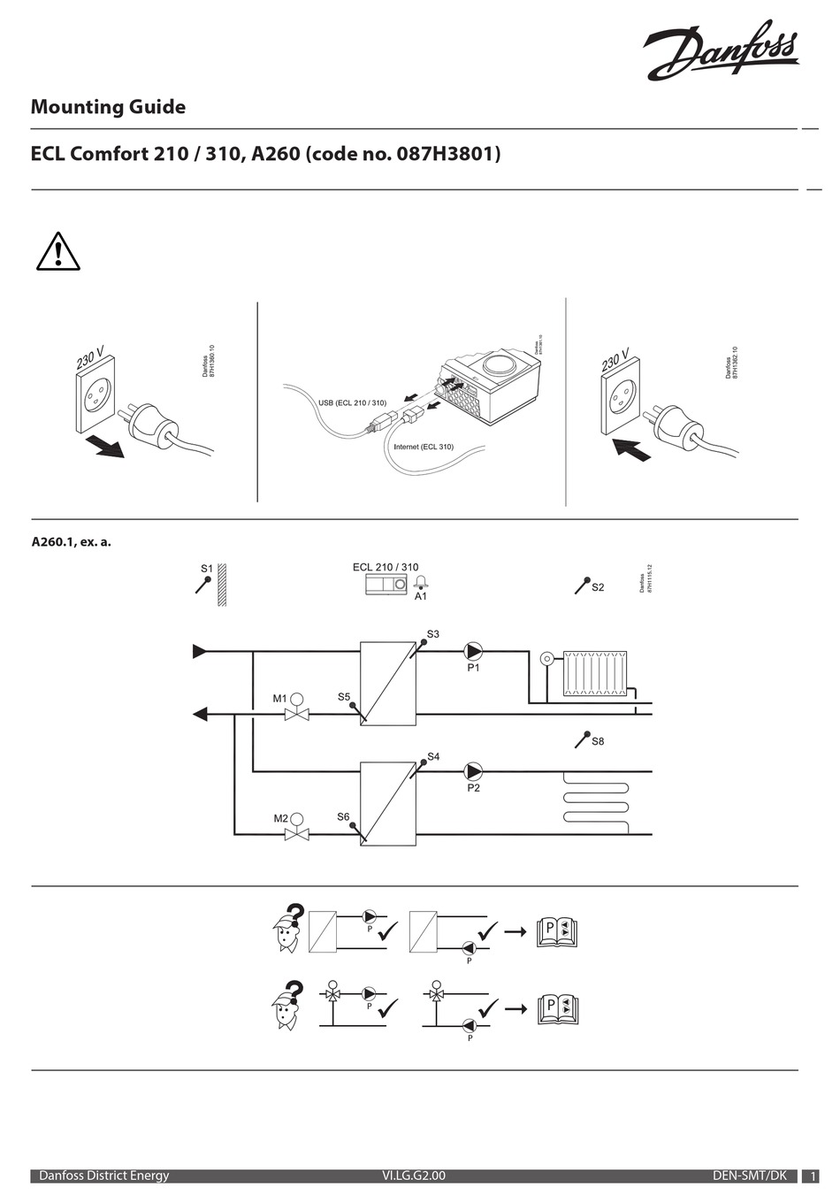 DANFOSS ECL COMFORT A260 MOUNTING MANUAL Pdf Download | ManualsLib