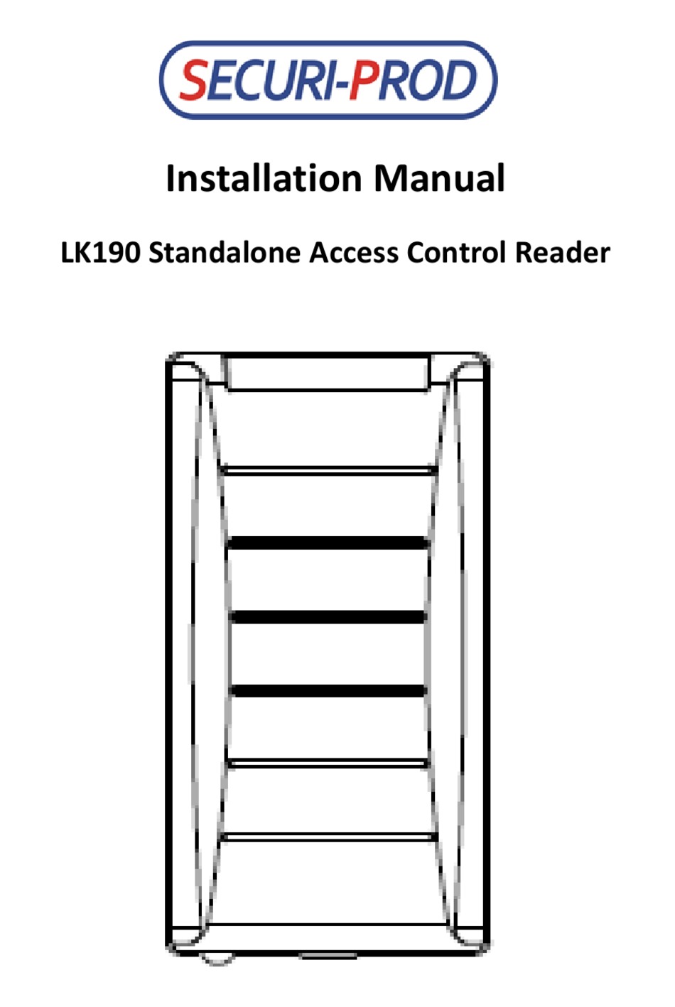 SECURIPROD LK190 INSTALLATION MANUAL Pdf Download ManualsLib