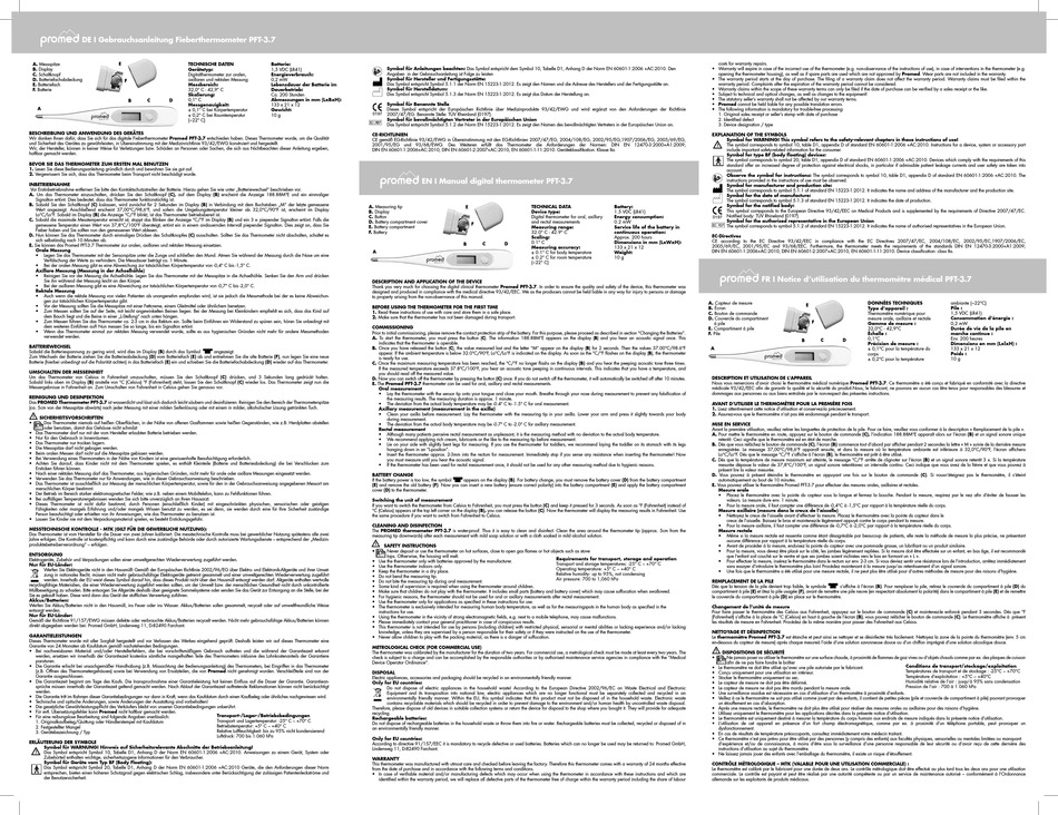 Promed Pft 3 7 Manual Pdf Download Manualslib