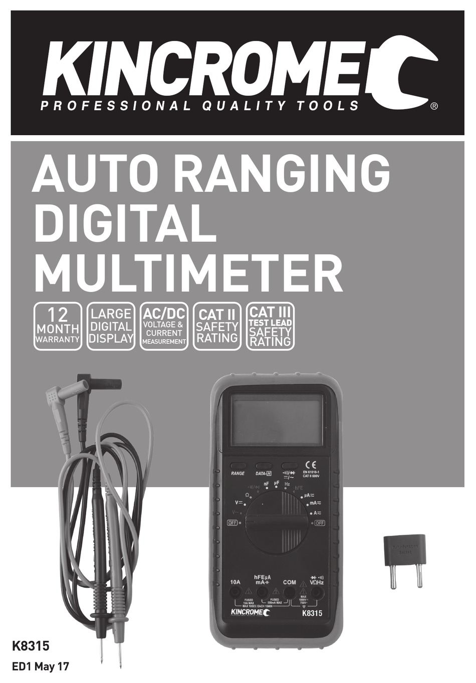 KINCROME K8315 MANUAL Pdf Download ManualsLib