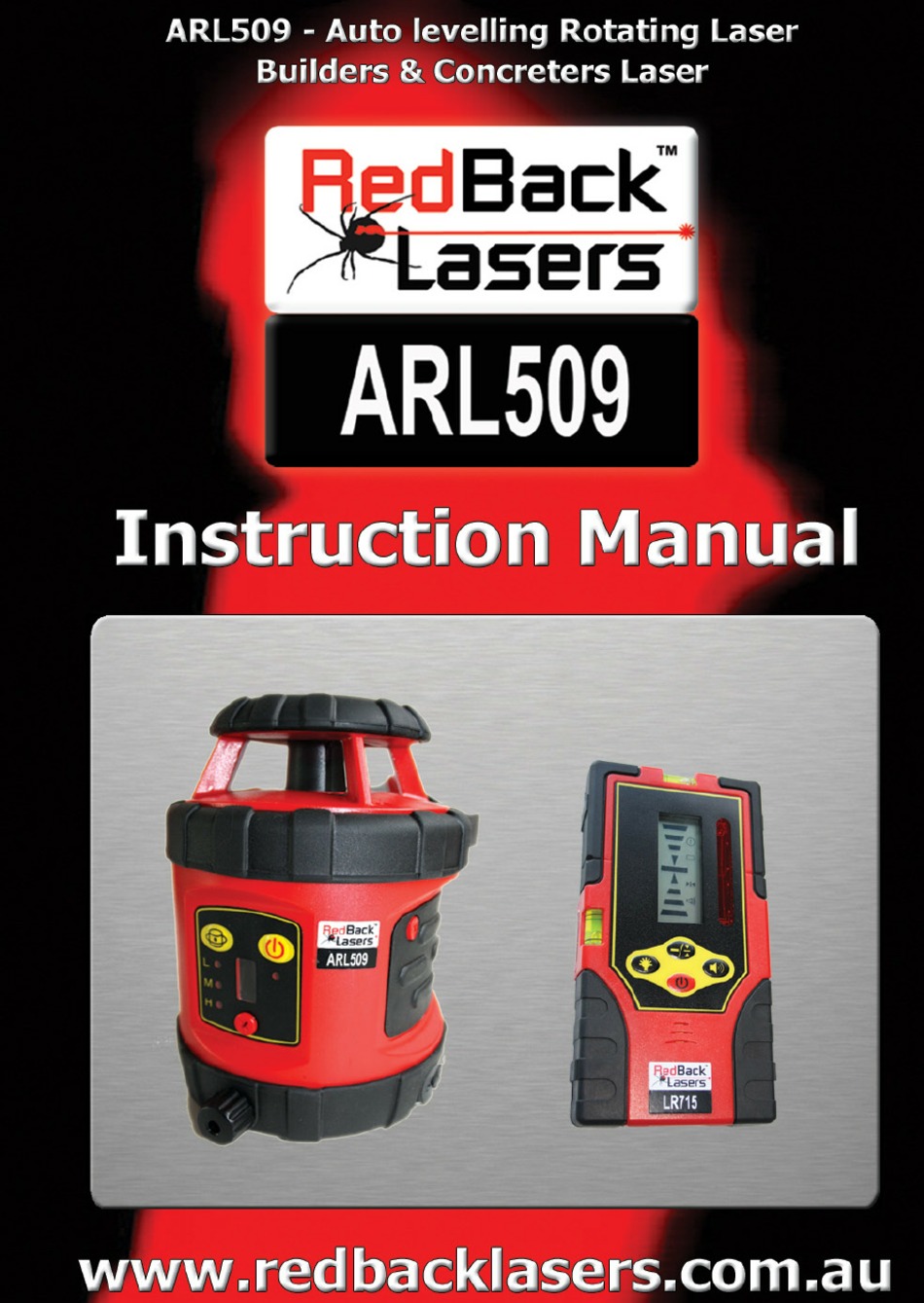 REDBACK LASERS ARL509 INSTRUCTION MANUAL Pdf Download ManualsLib