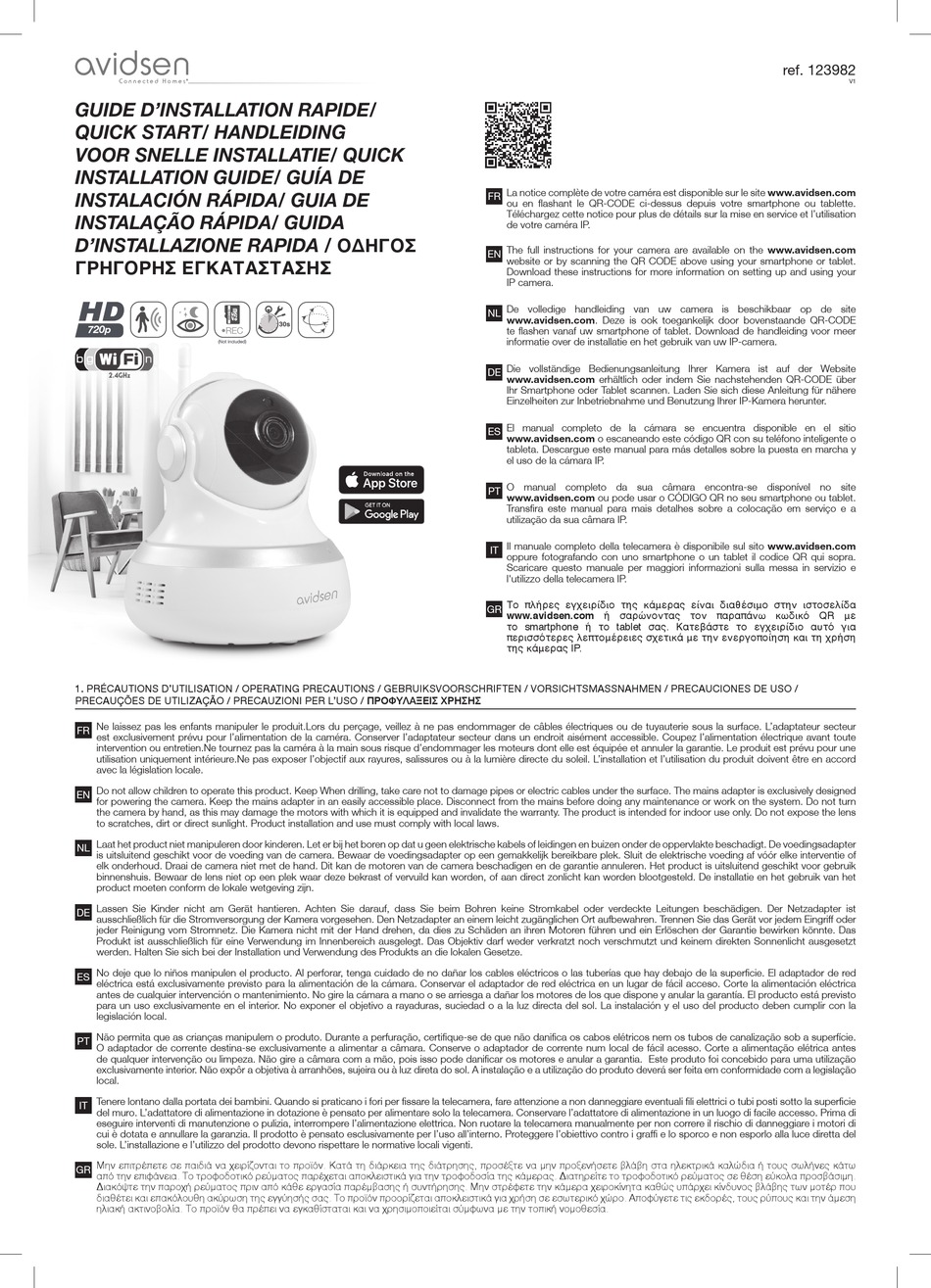 Notice à télécharger - 123982 - Caméra de surveillance intérieure