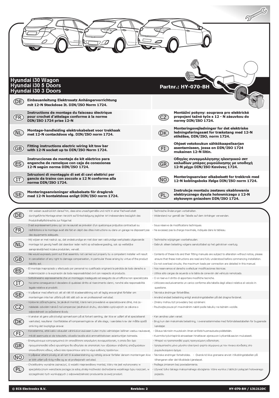 hyundai i30 towbar fitting instructions