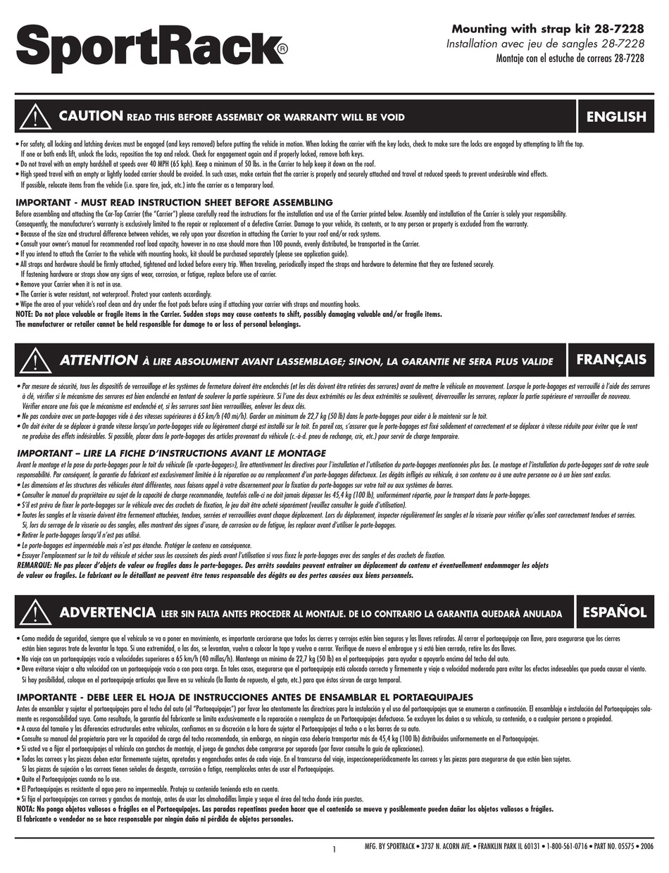 SPORTRACK 287228 MANUAL Pdf Download ManualsLib