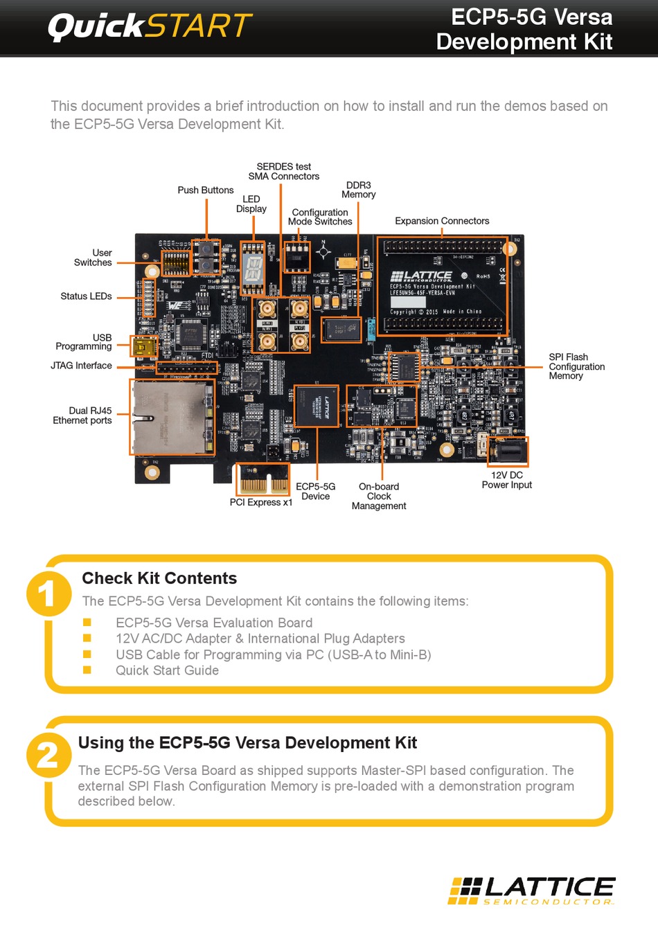 LATTICE ECP5-5G Versa Development Kit - PCパーツ