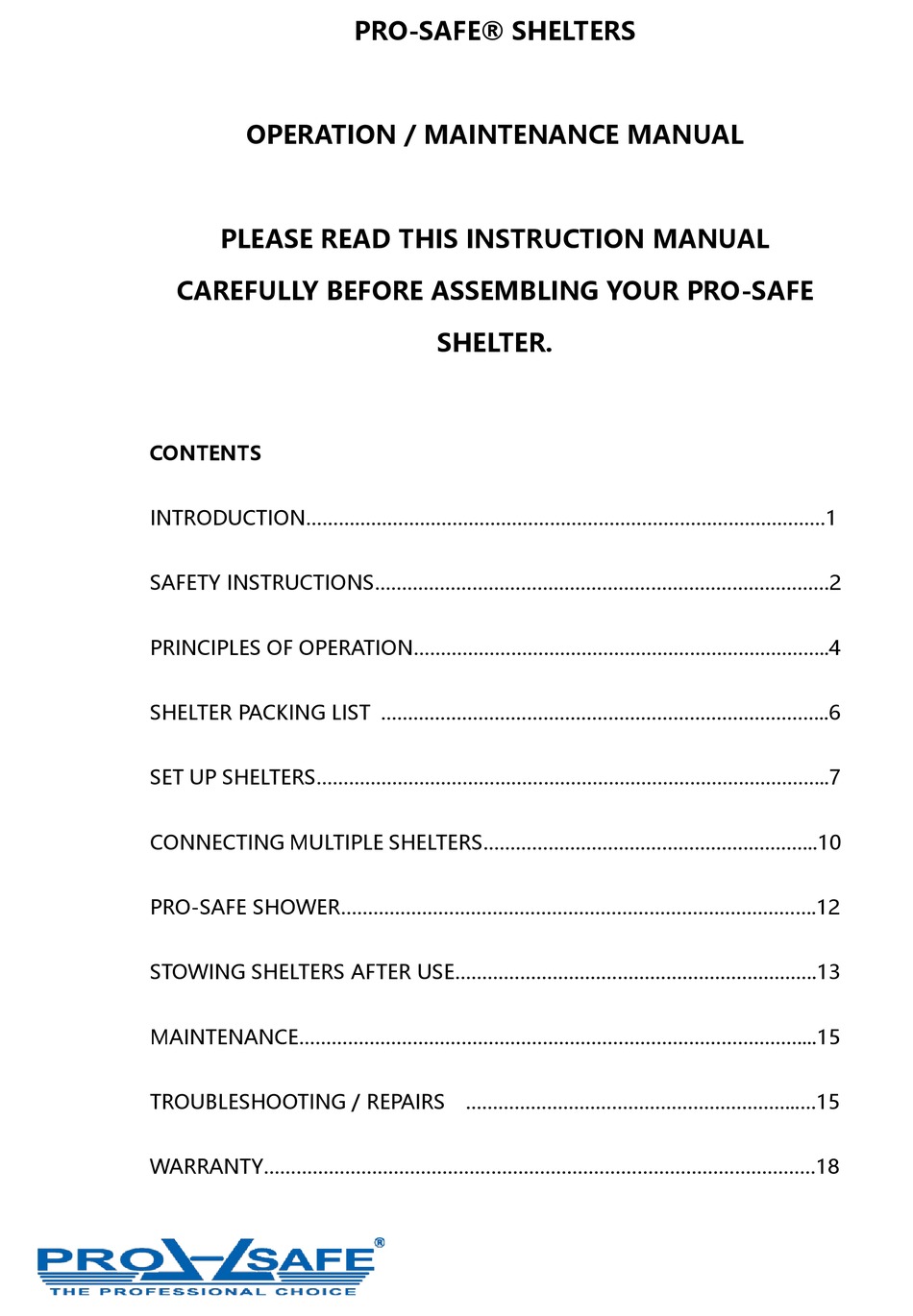 PROSAFE 31238165 OPERATION & MAINTENANCE MANUAL Pdf Download ManualsLib