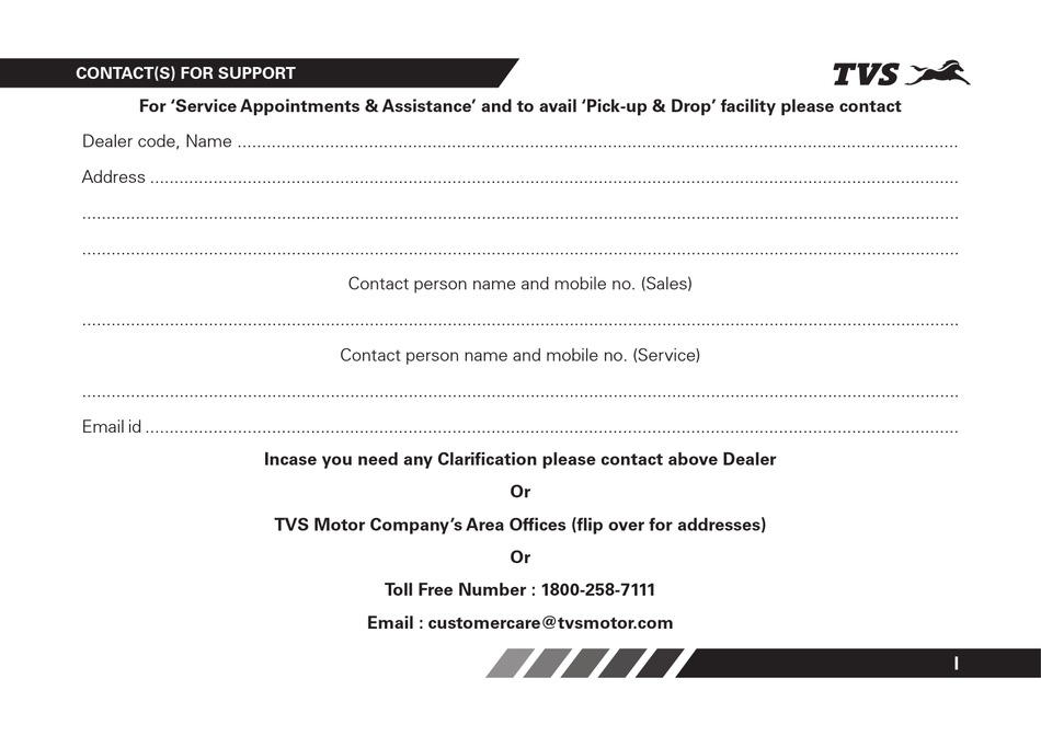 Tvs Apache Rtr 200 4v Abs Race Edition 2 0 Owner S Manual Pdf Download Manualslib