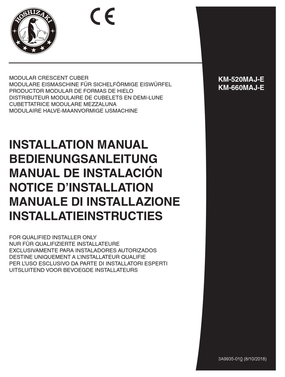 HOSHIZAKI KM520MAJE INSTALLATION MANUAL Pdf Download ManualsLib