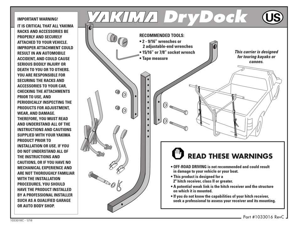 yakima drydock boat hitch carrier