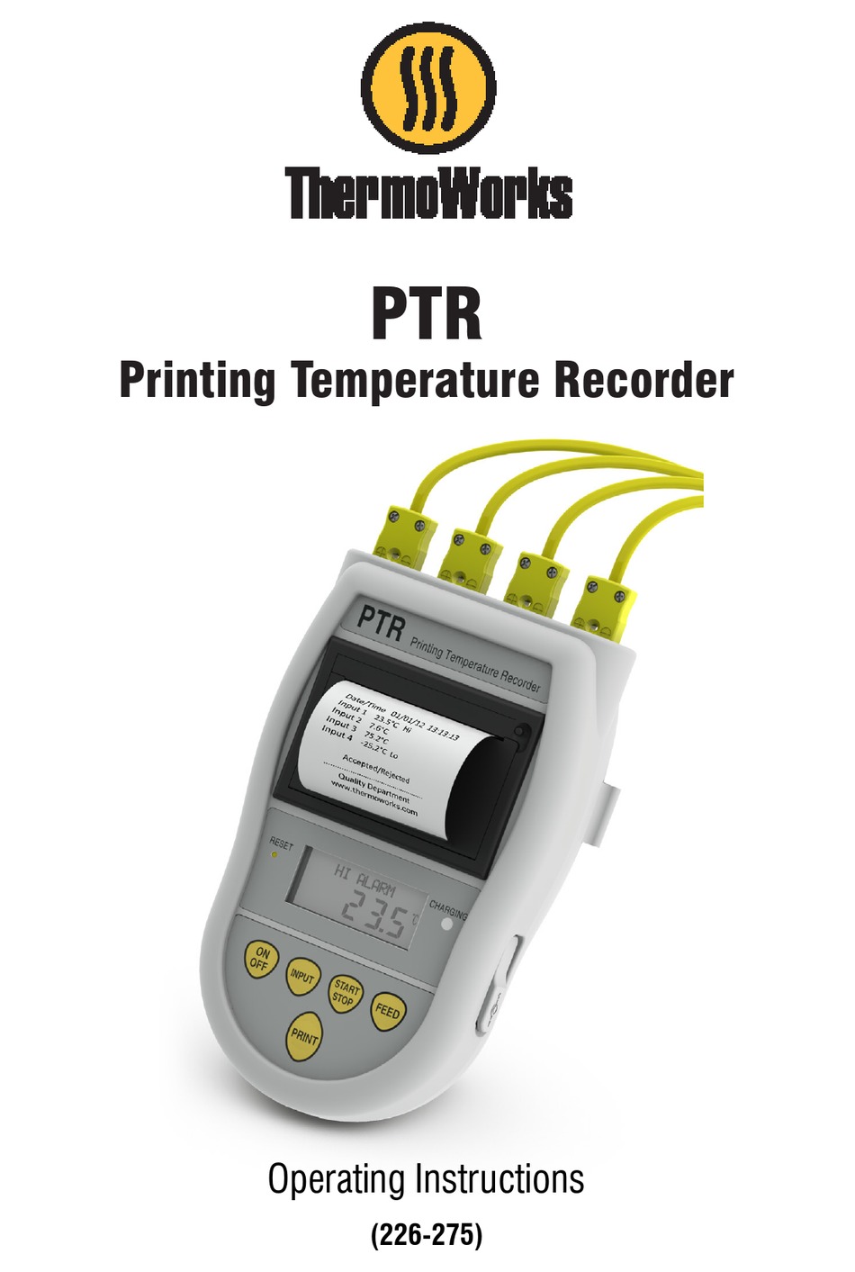 THERMOWORKS PTR OPERATING INSTRUCTIONS MANUAL Pdf Download ManualsLib