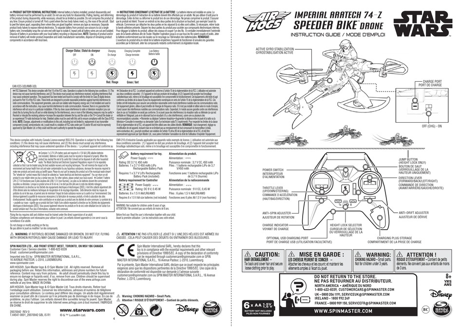 air hogs star wars speeder bike
