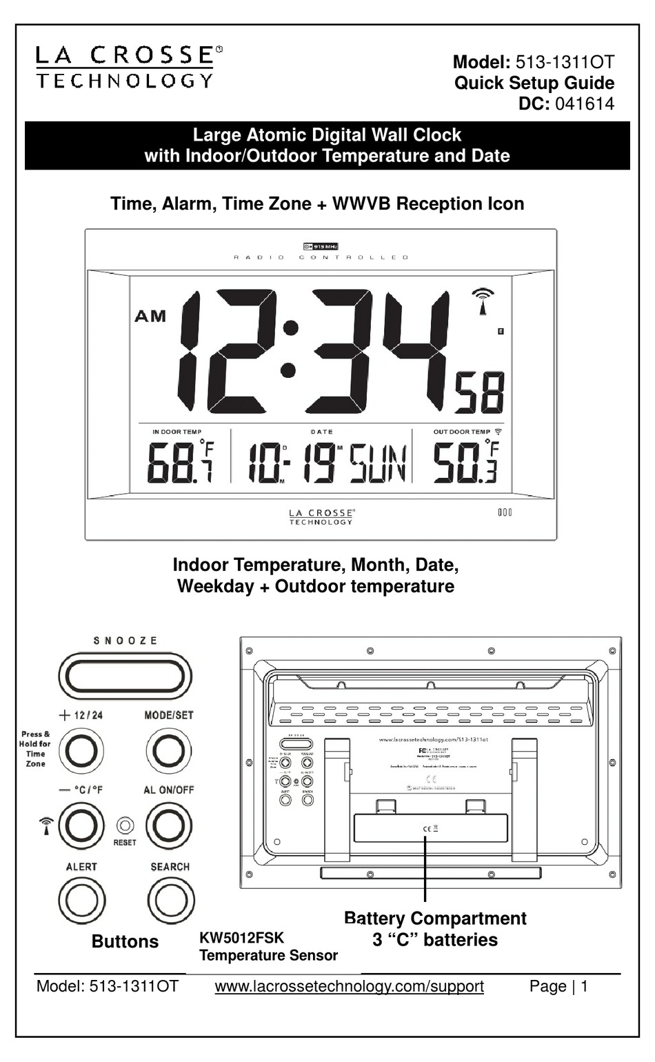 LA CROSSE 5131311OT QUICK SETUP MANUAL Pdf Download ManualsLib