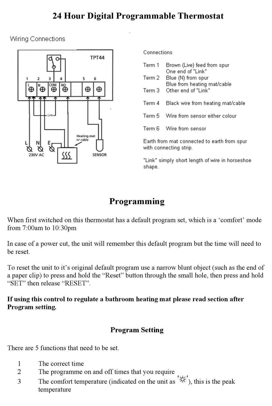 TIMEGUARD TPT44 QUICK START MANUAL Pdf Download ManualsLib