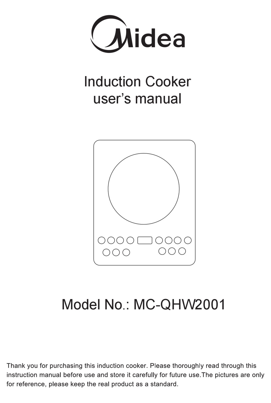 midea electric stove manual