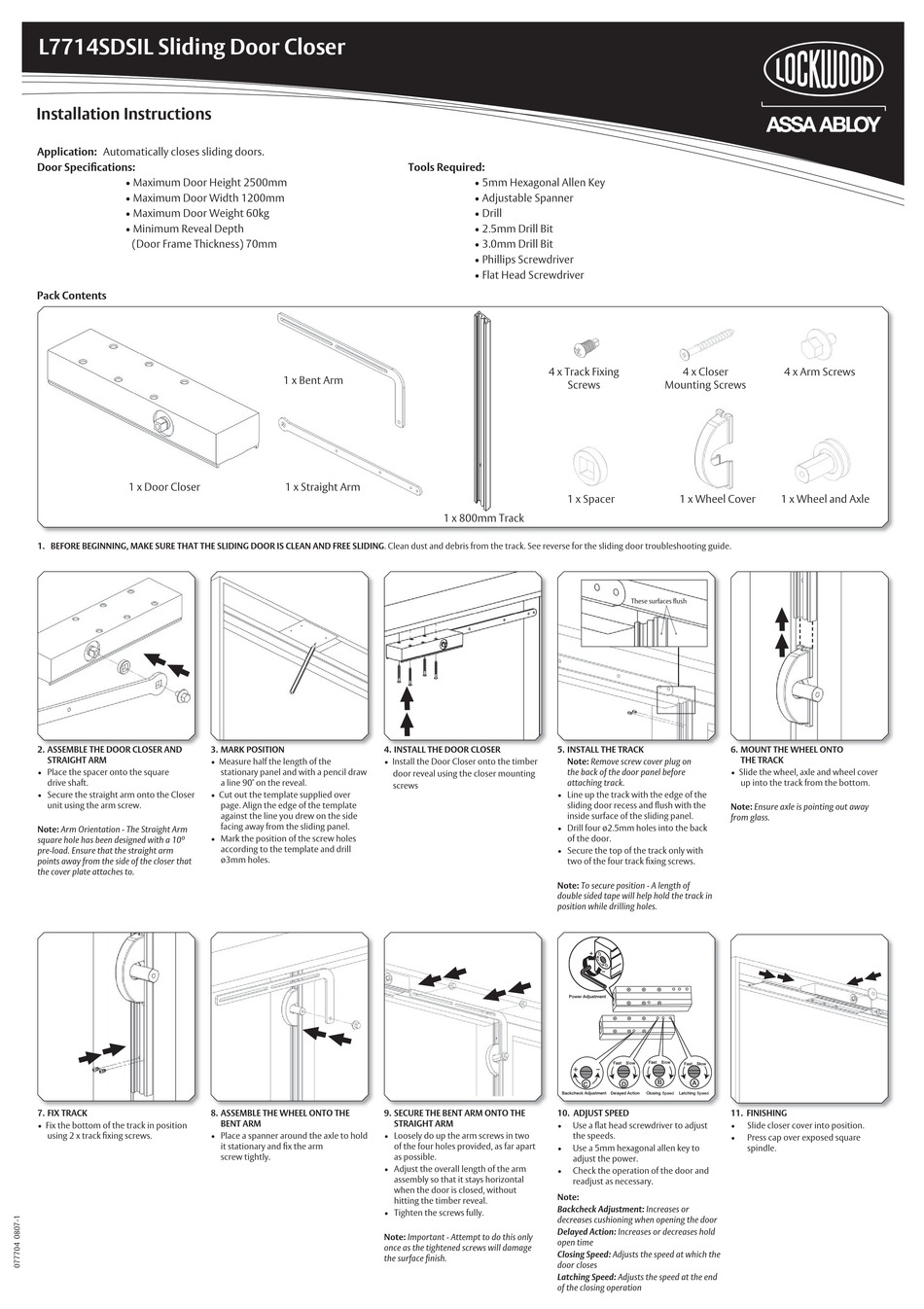 ASSA ABLOY LOCKWOOD L7714SDSIL INSTALLATION INSTRUCTIONS Pdf Download