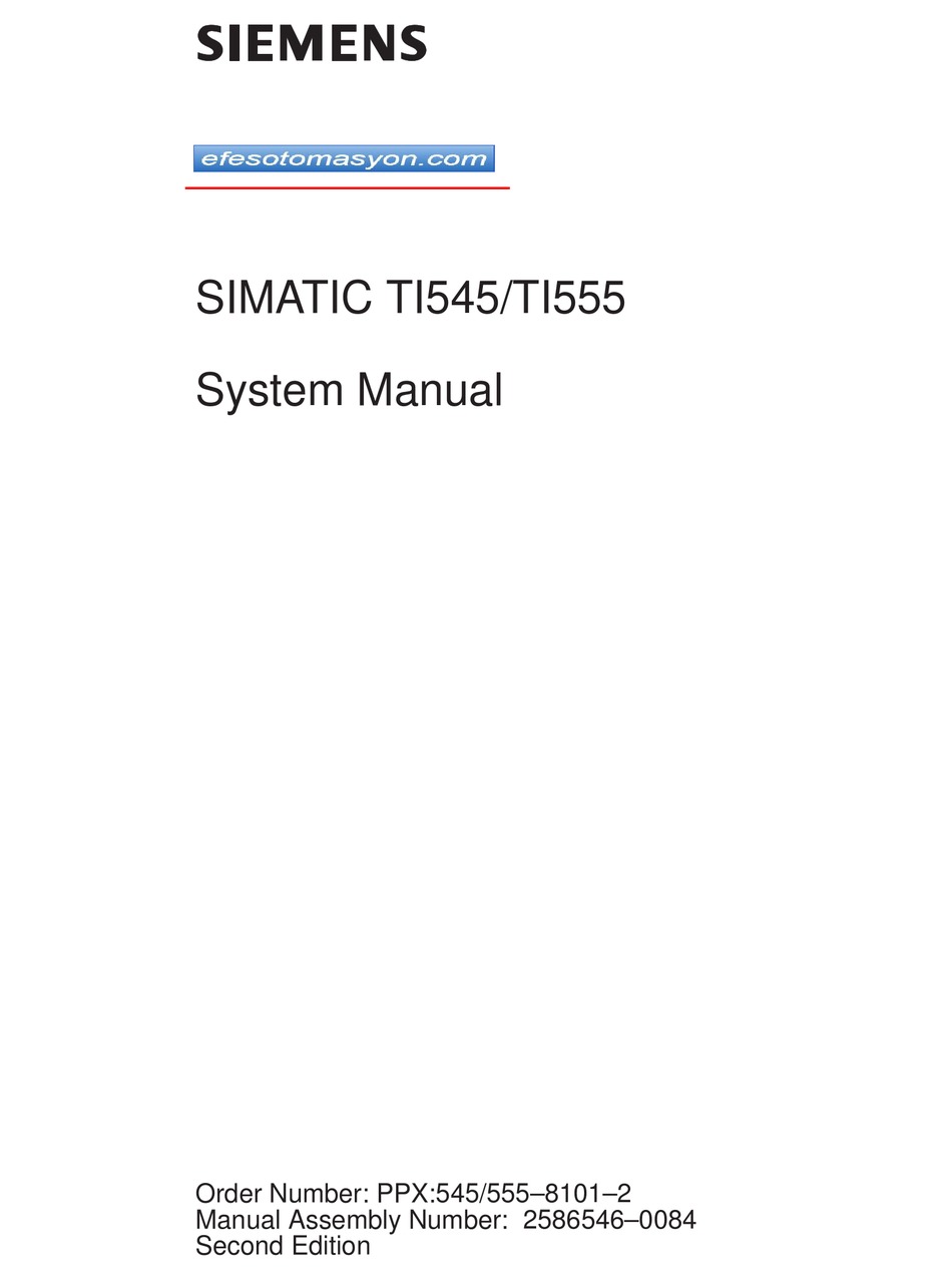 SIEMENS SIMATIC TI555 SYSTEM MANUAL Pdf Download | ManualsLib