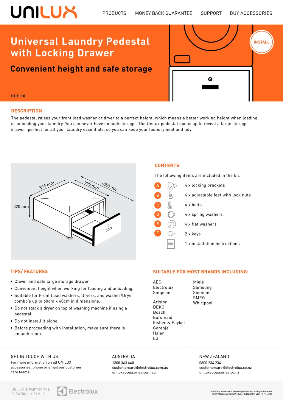 ELECTROLUX UNILUX ULX110 MANUAL Pdf Download ManualsLib
