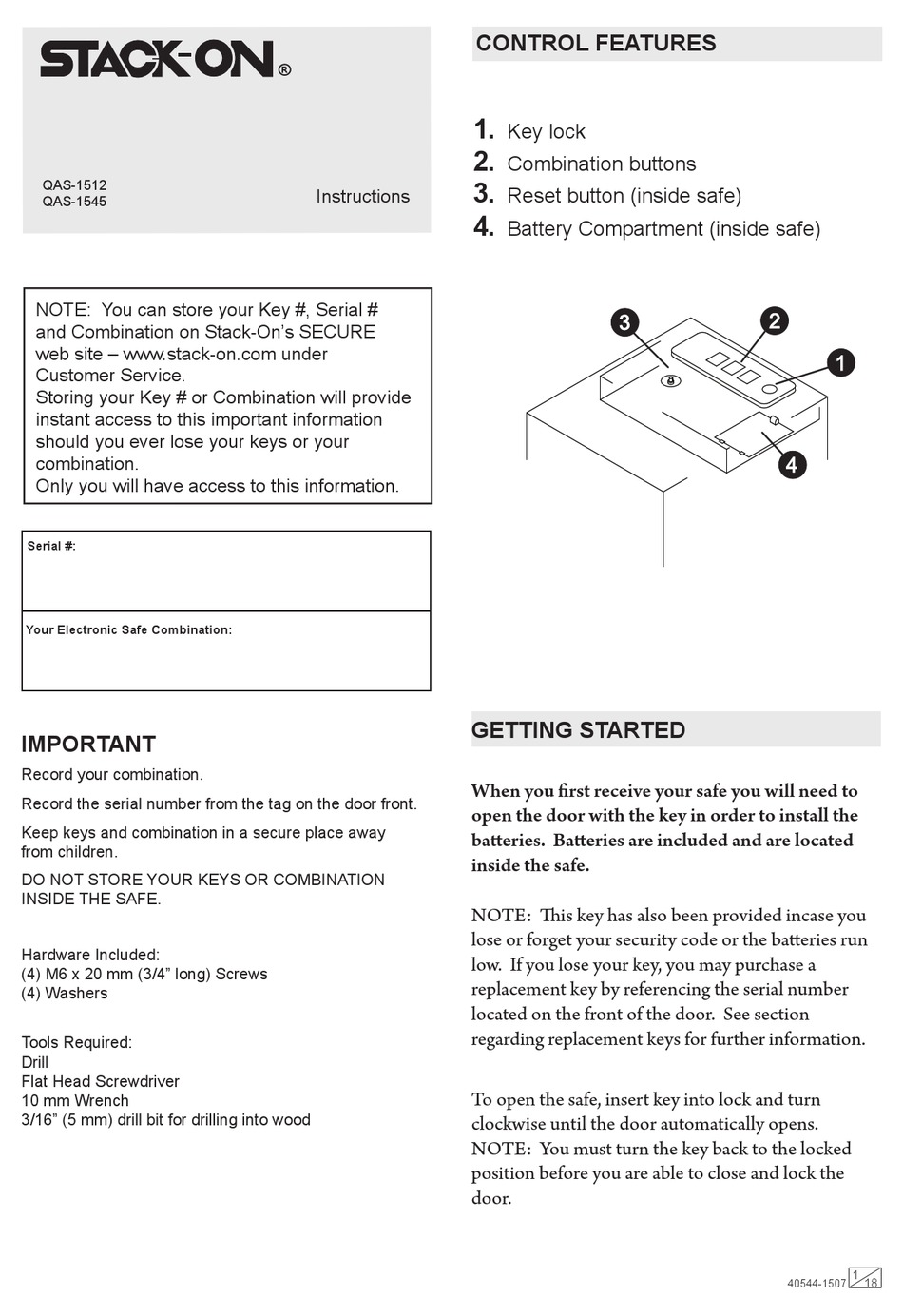 STACKON QAS1512 INSTRUCTIONS MANUAL Pdf Download ManualsLib