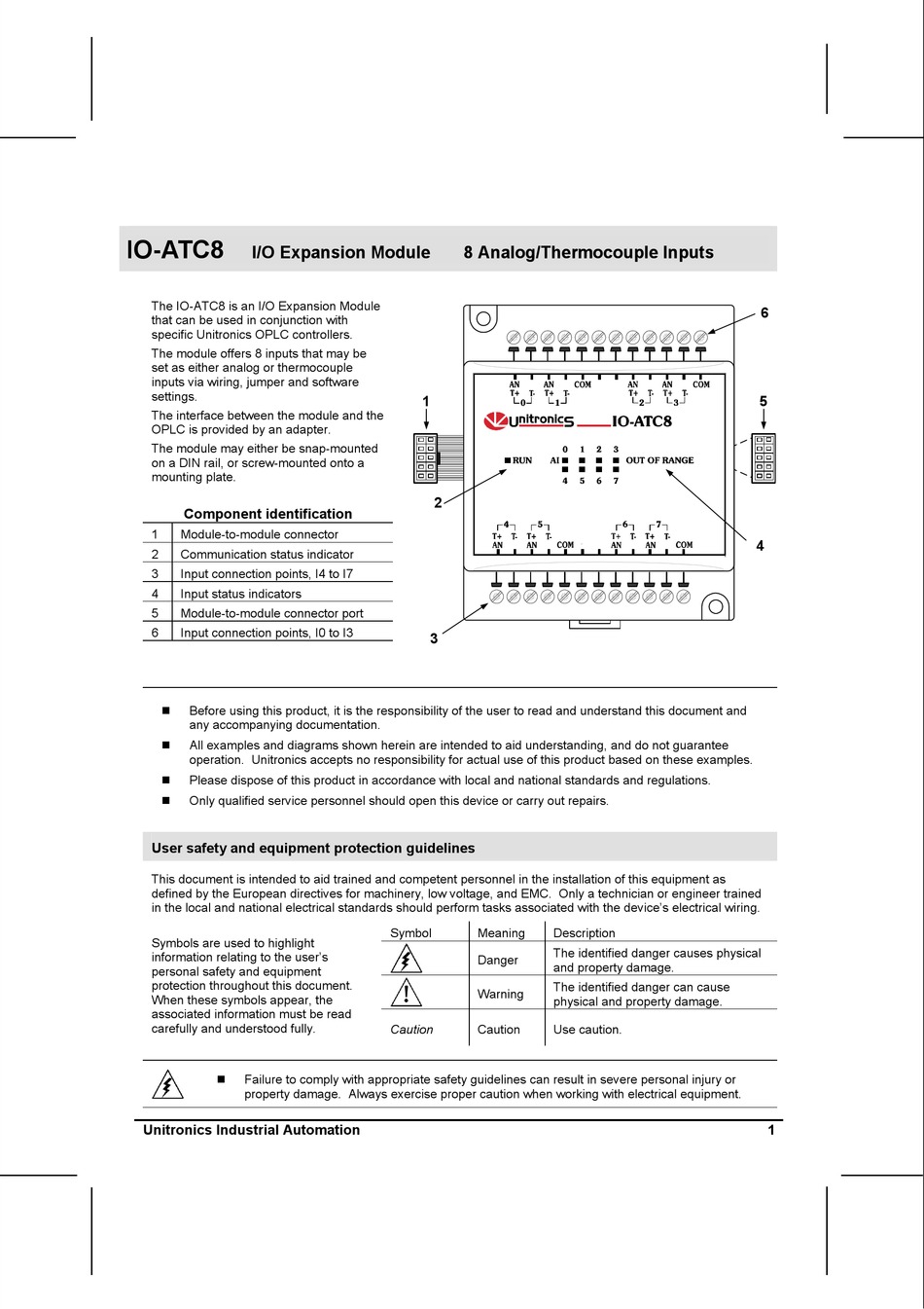 Unitronics Io Atc8 Quick Start Manual Pdf Download Manualib