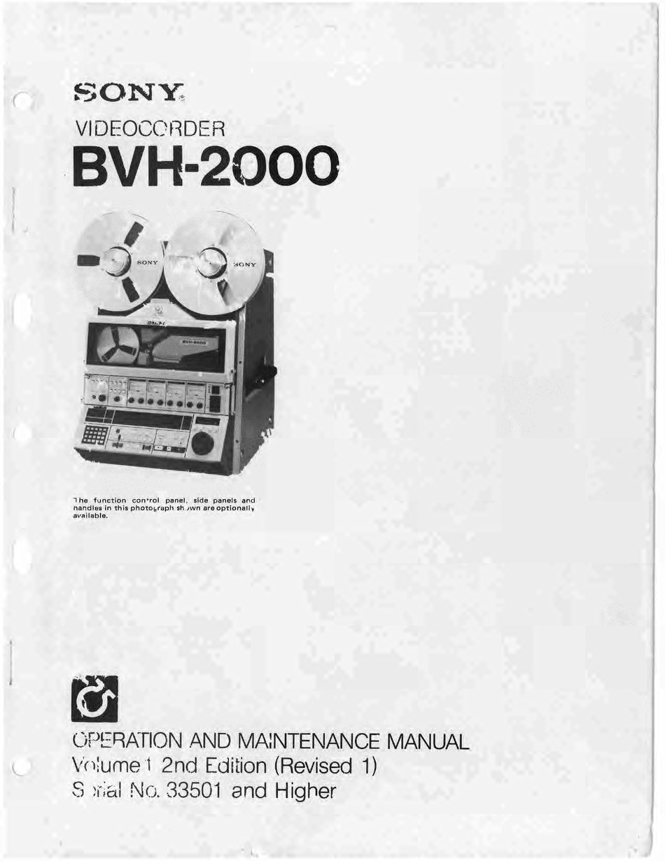 sony bvh-3100 service manual