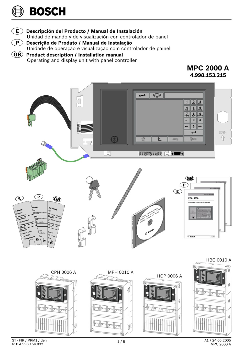 BOSCH MPC 2000 A PRODUCT DESCRIPTION/INSTALLATION MANUAL Pdf Download ...