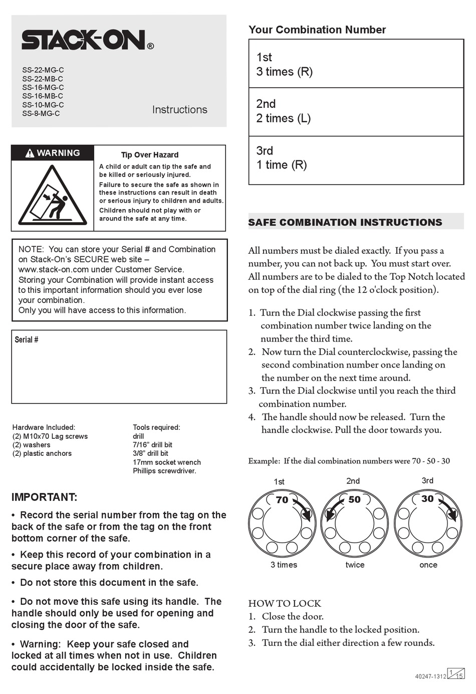 STACKON SS22MBC INSTRUCTIONS MANUAL Pdf Download ManualsLib
