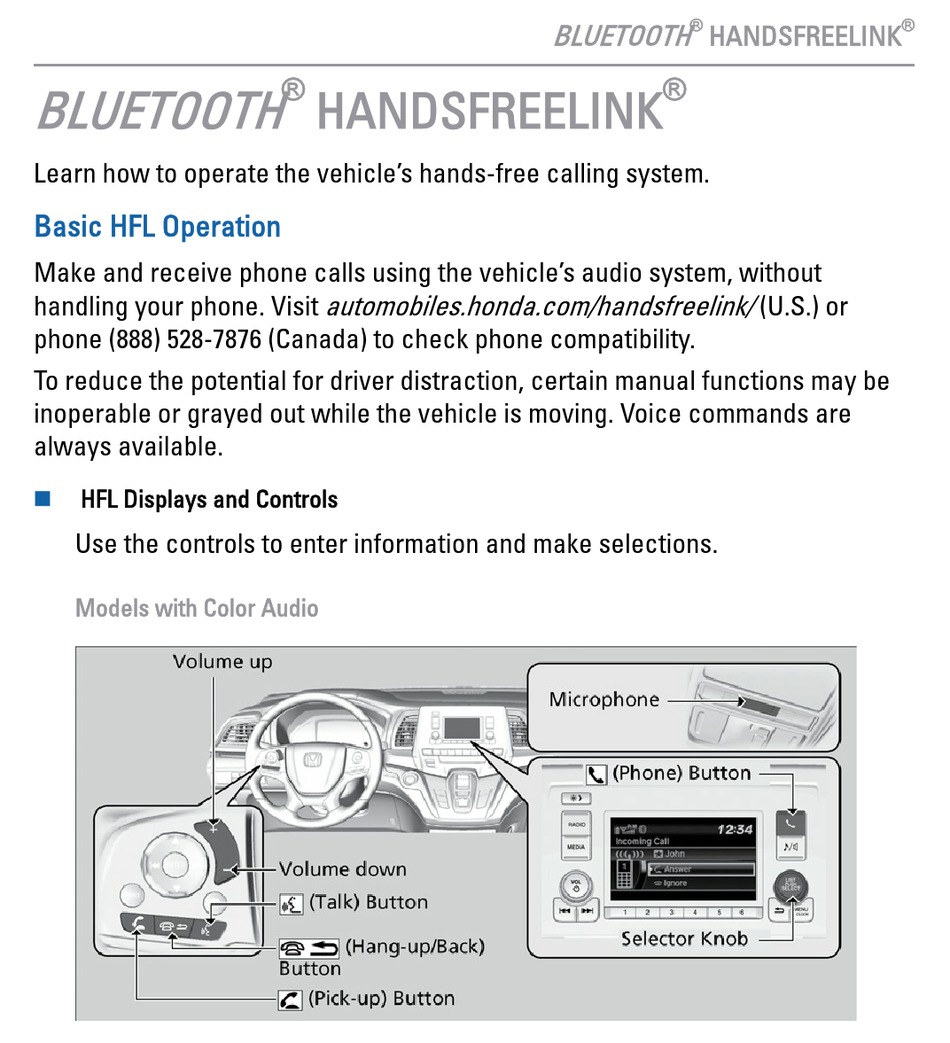 HONDA ODYSSEY OWNER'S MANUAL Pdf Download ManualsLib