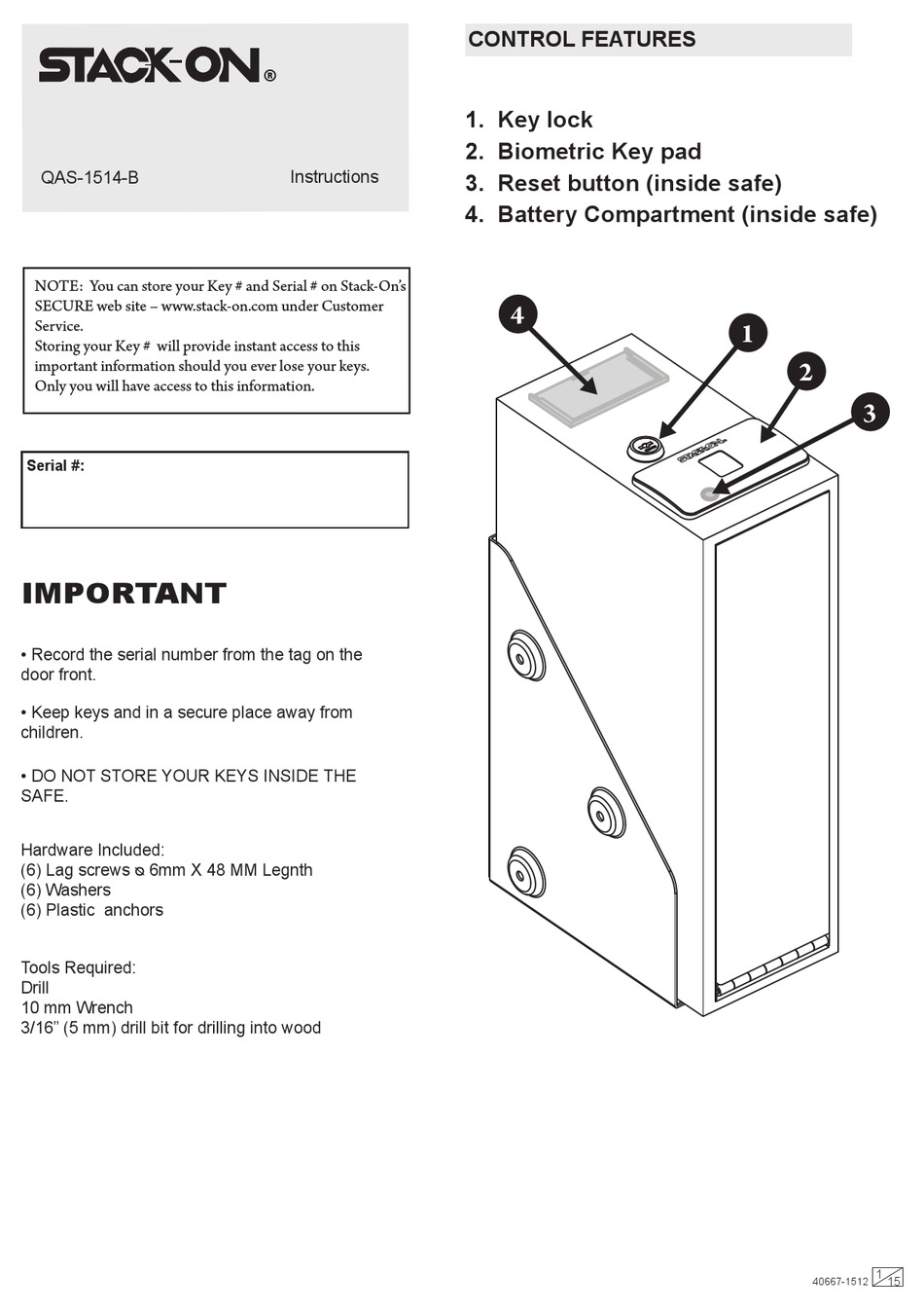 STACKON QAS1514B INSTRUCTIONS MANUAL Pdf Download ManualsLib