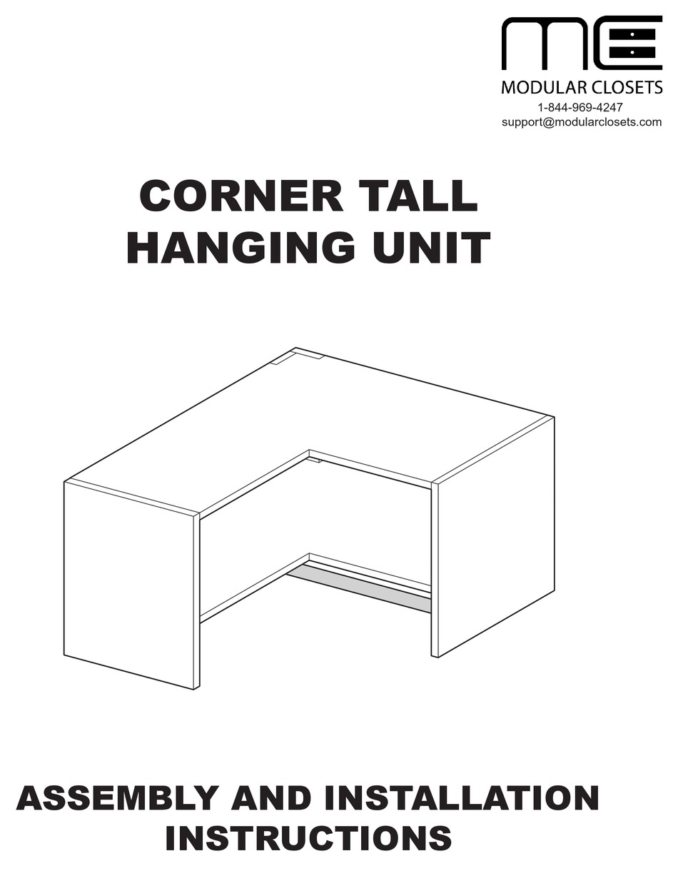 MODULAR CLOSETS CORNER TALL HANGING UNIT ASSEMBLY AND INSTALLATION