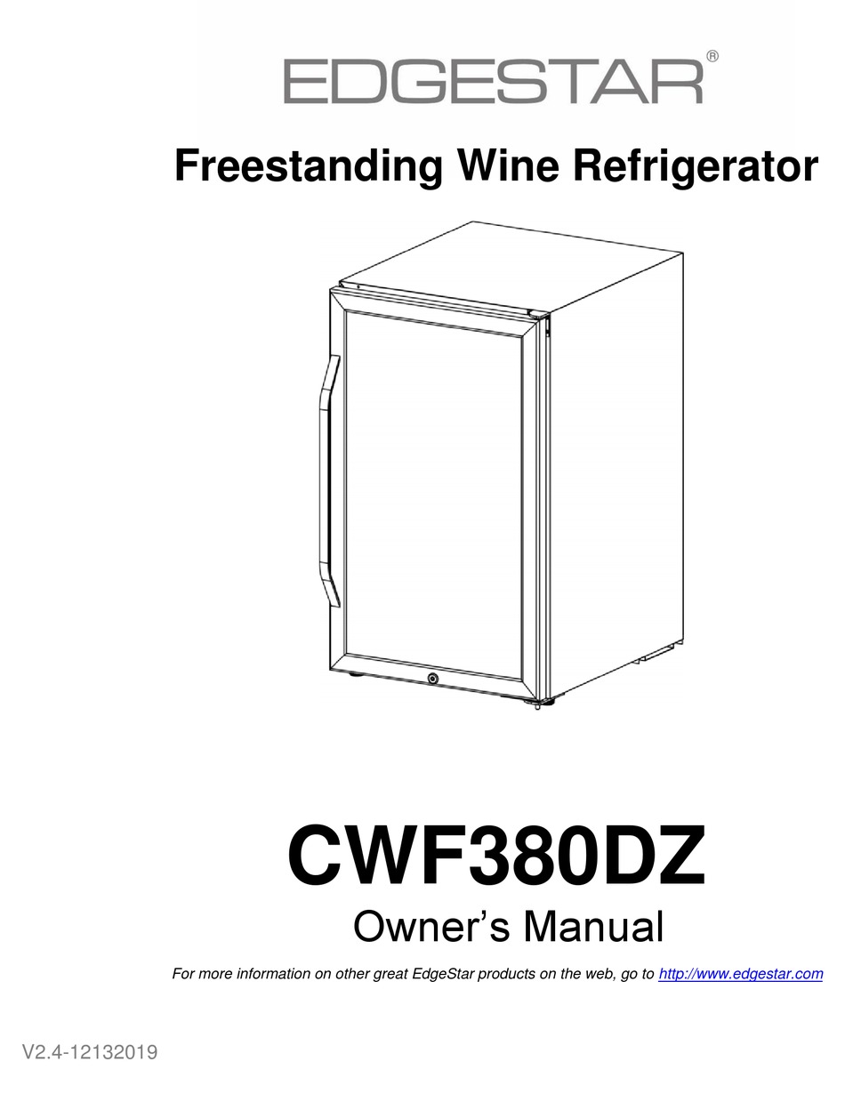 EDGESTAR CWF380DZ OWNER'S MANUAL Pdf Download ManualsLib