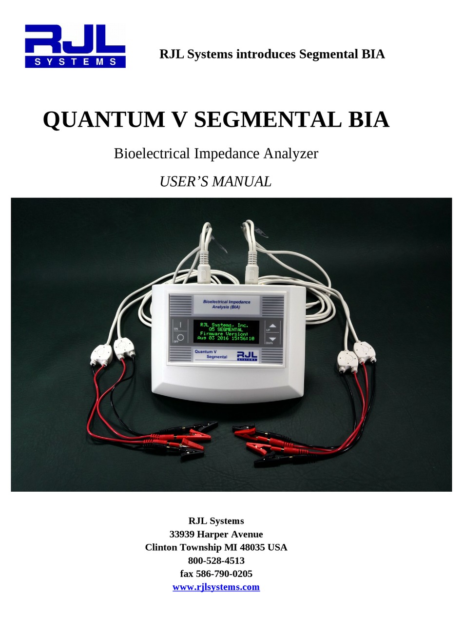RJL Systems Announces New Segmental BIA Medical Device—The Quantum