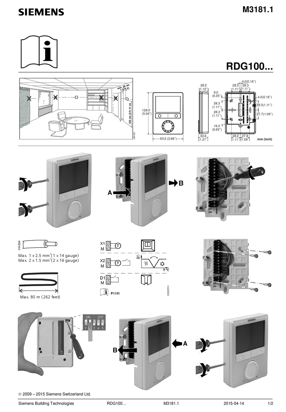 SIEMENS RDG100 SERIES QUICK START MANUAL Pdf Download | ManualsLib