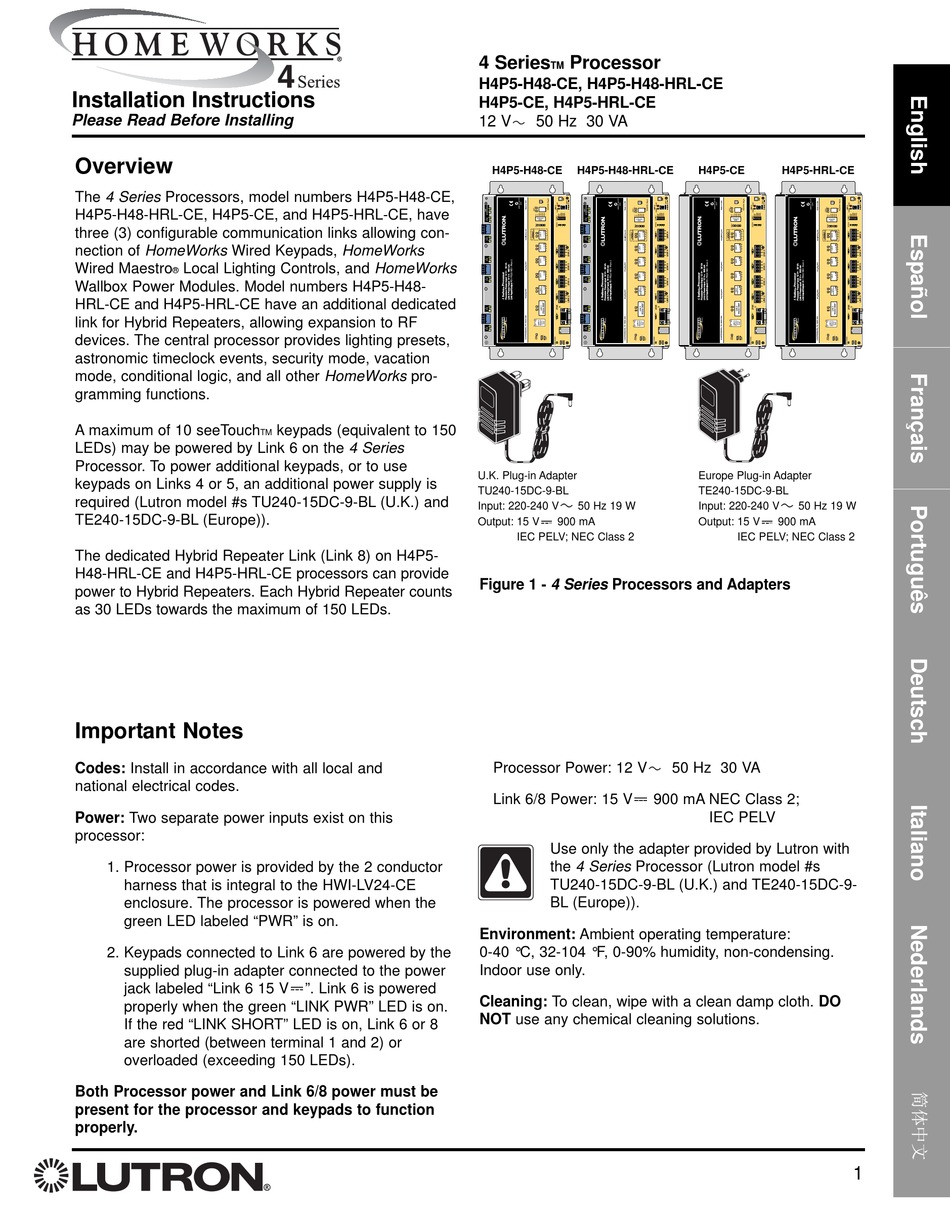 lutron homeworks pdf