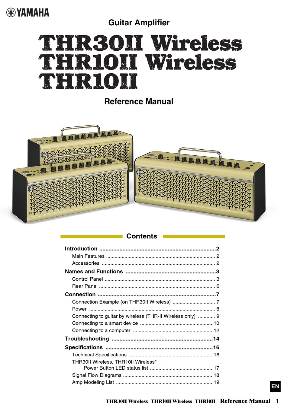 YAMAHA THR10II REFERENCE MANUAL Pdf Download | ManualsLib