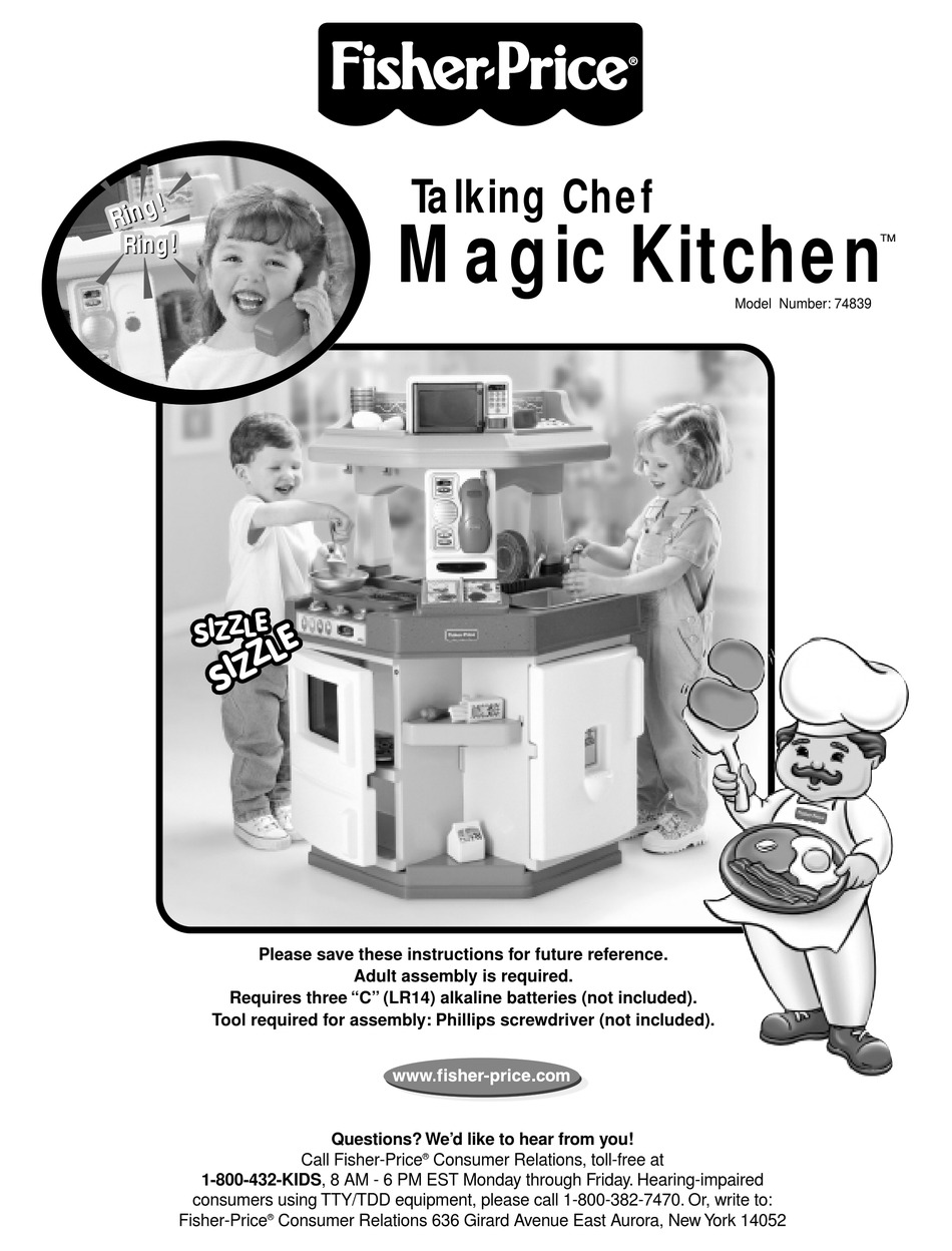 fisher price chef tony talking kitchen