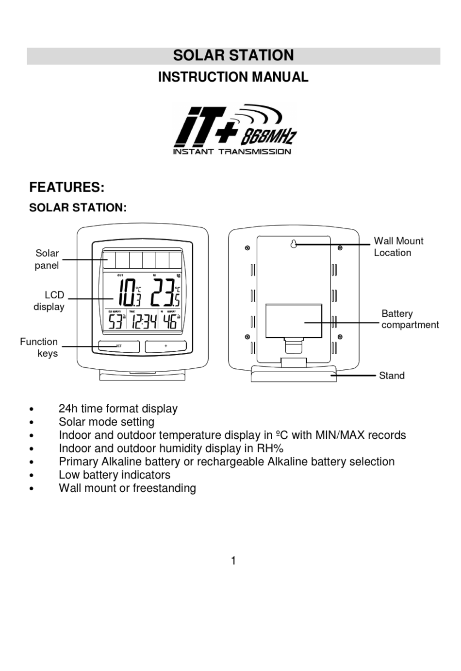 Technoline Ws Instruction Manual Pdf Download Manualslib