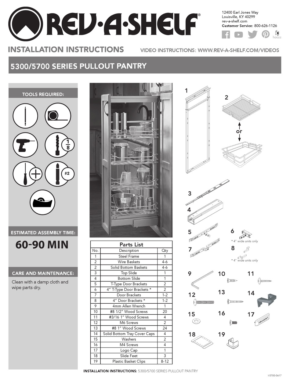 REVASHELF 5300 SERIES INSTALLATION INSTRUCTIONS MANUAL Pdf Download