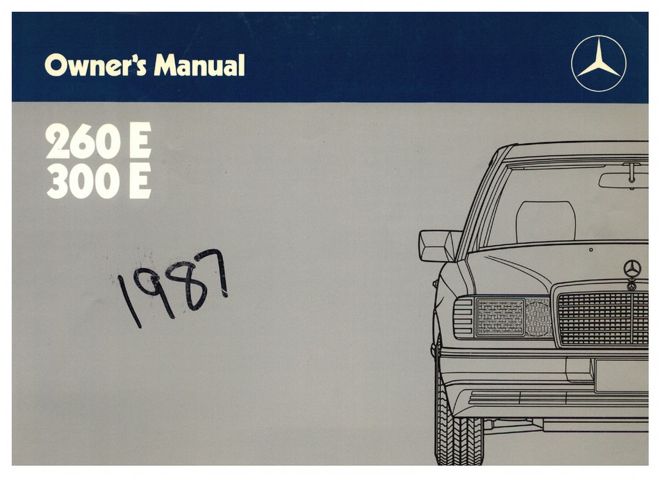 MERCEDES-BENZ 260 E 124 1987 OWNER'S MANUAL Pdf Download | ManualsLib