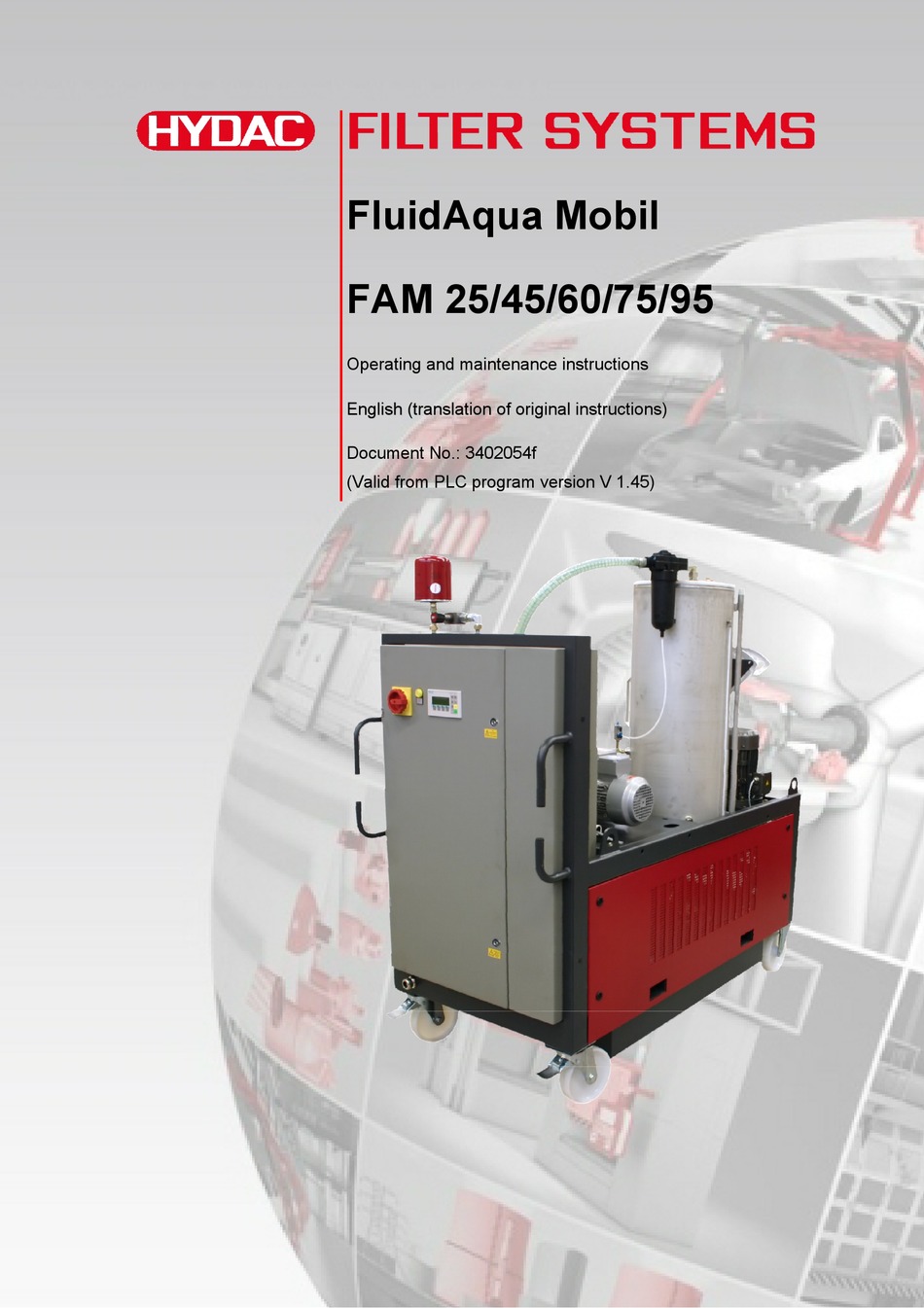 HYDAC FLUIDAQUA MOBIL FAM 25 OPERATING AND MAINTENANCE INSTRUCTIONS MANUAL Pdf Download ManualsLib