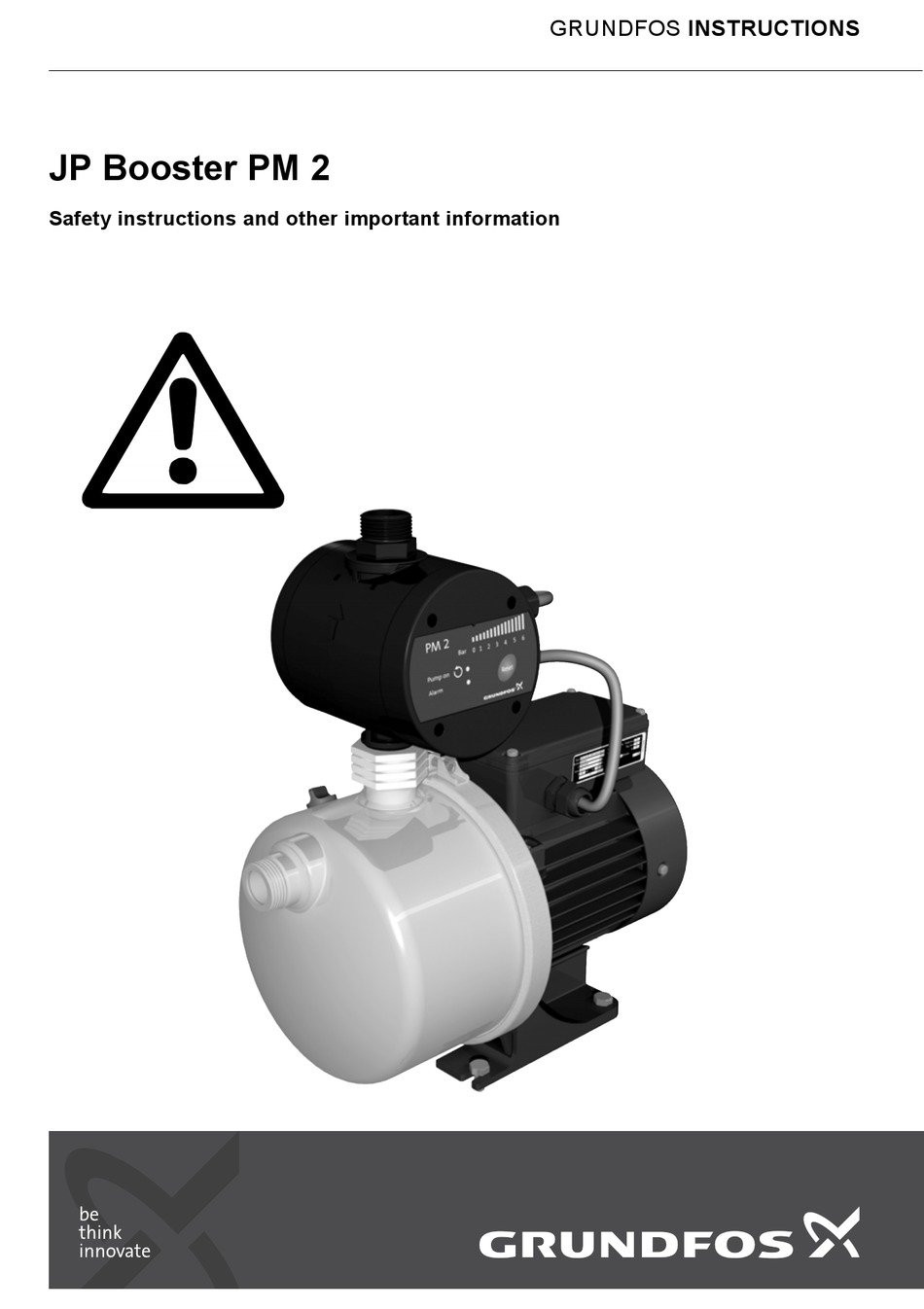 GRUNDFOS JP BOOSTER PM 2 INSTRUCTIONS MANUAL Pdf Download ManualsLib