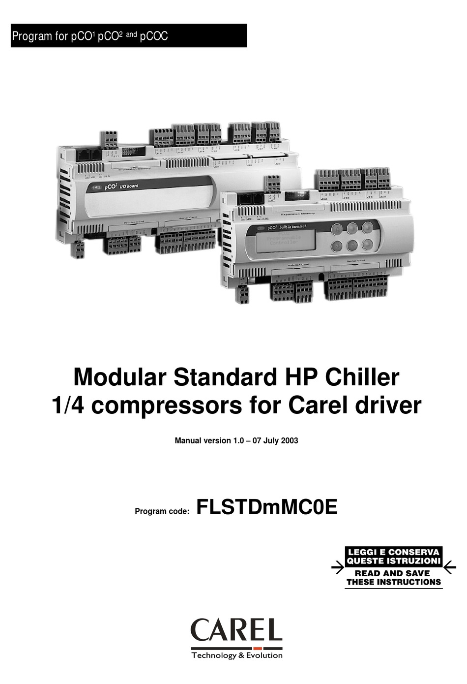 FedEx DHL un Controllore CAREL PCO1000CS0 WPM _ K H51 