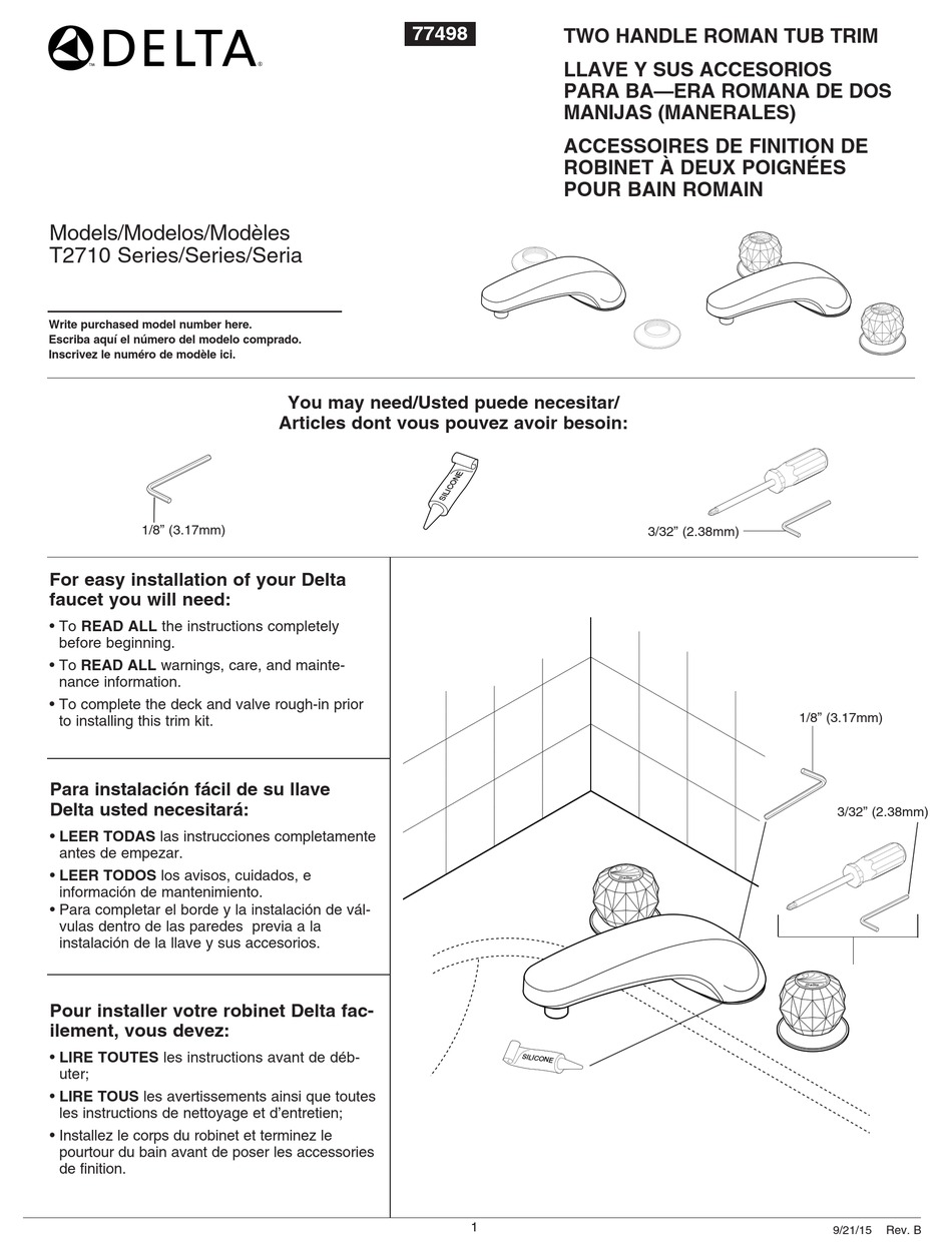 DELTA T2710 SERIES MANUAL Pdf Download ManualsLib