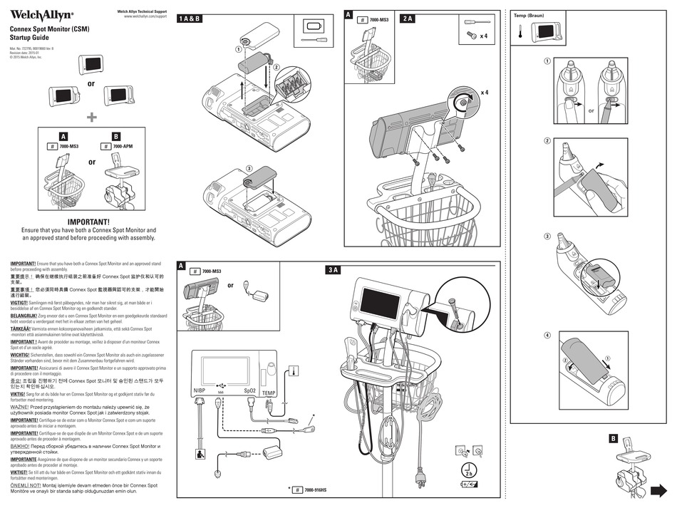 WELCH ALLYN CONNEX SPOT MONITOR STARTUP MANUAL Pdf Download ManualsLib