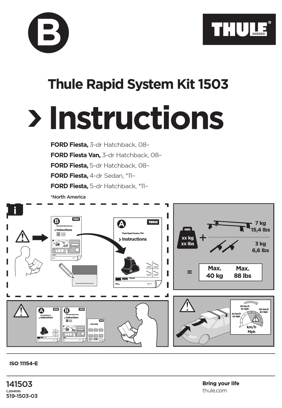 THULE RAPID SYSTEM 1503 INSTRUCTIONS Pdf Download ManualsLib