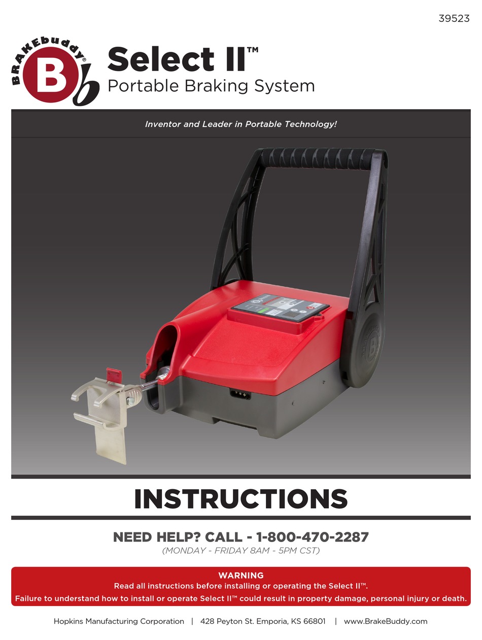 BRAKEBUDDY SELECT II INSTRUCTIONS MANUAL Pdf Download ManualsLib
