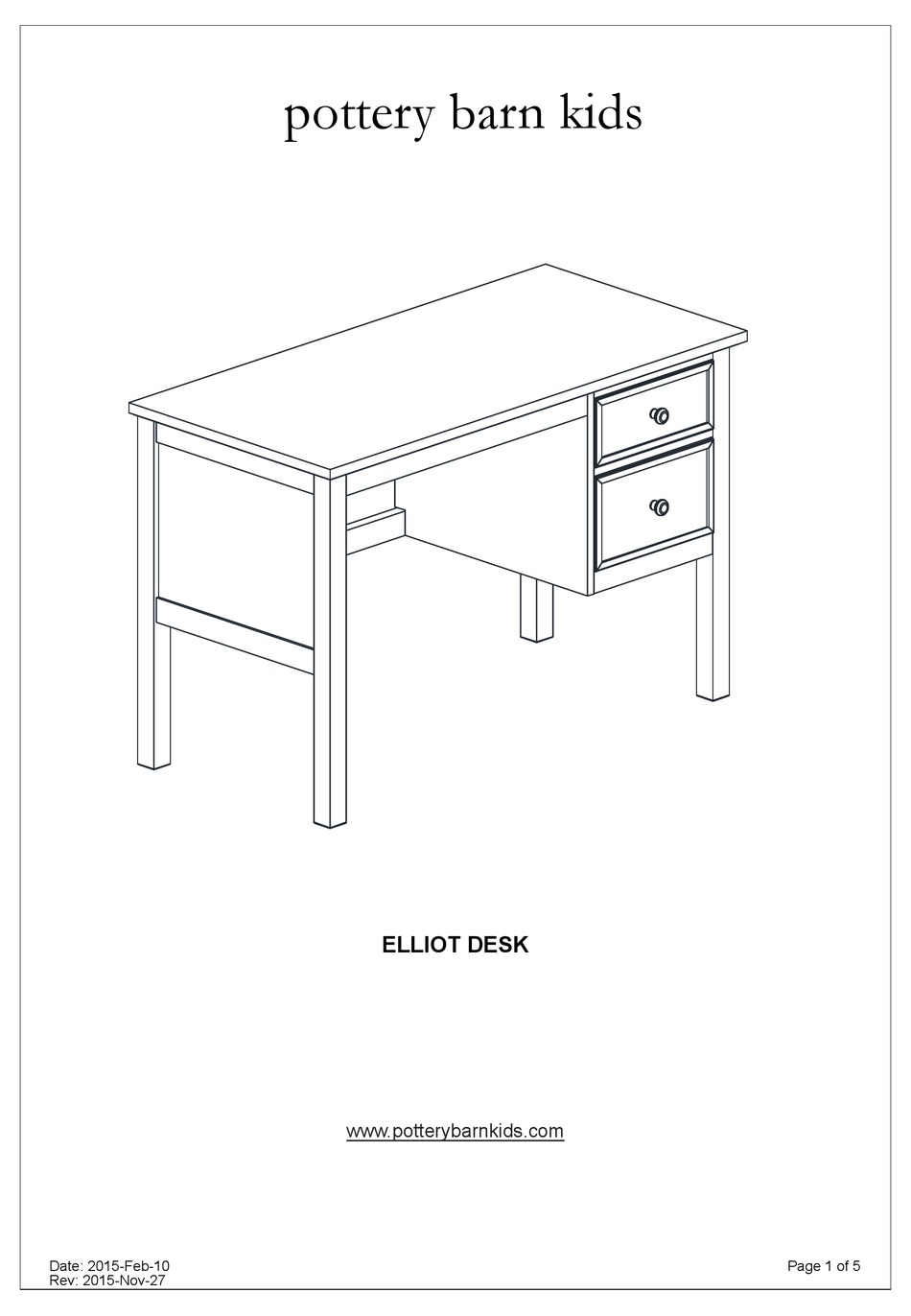 pottery barn elliot desk